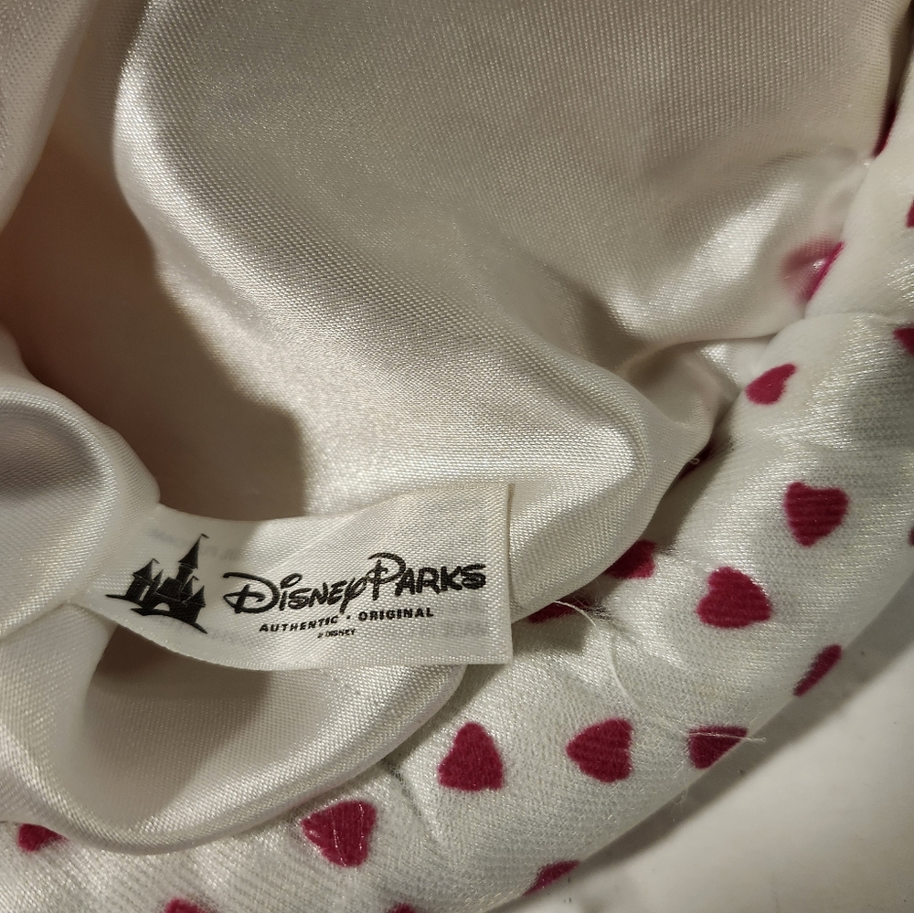 Disney Parks Princess Minnie Mouse Ears Youth Hat Veil Polka Dot Hearts Pink - Picture 5 of 5